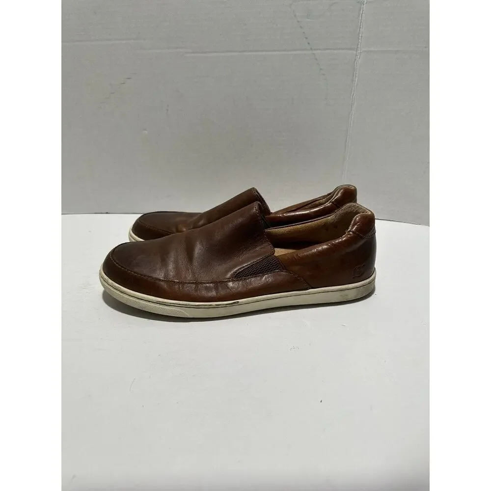 Born Aleksander Leather Loafers Mens Sz 10 M H58116 Brown Slip on‎ Shoes